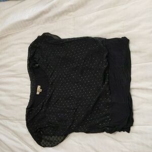 𝅺lavish Black sparkly top with banded waist